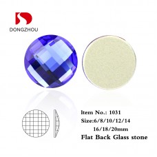 DZ-1031 round black diamond color flat back glass stones for jewelry
